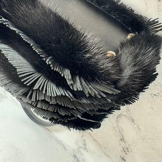 Fendi Mink Leather Fringe Peekaboo Bag