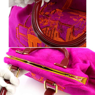 Louis Vuitton Pink Pony Hair Motard Cartoon Firebird Vintage Bag