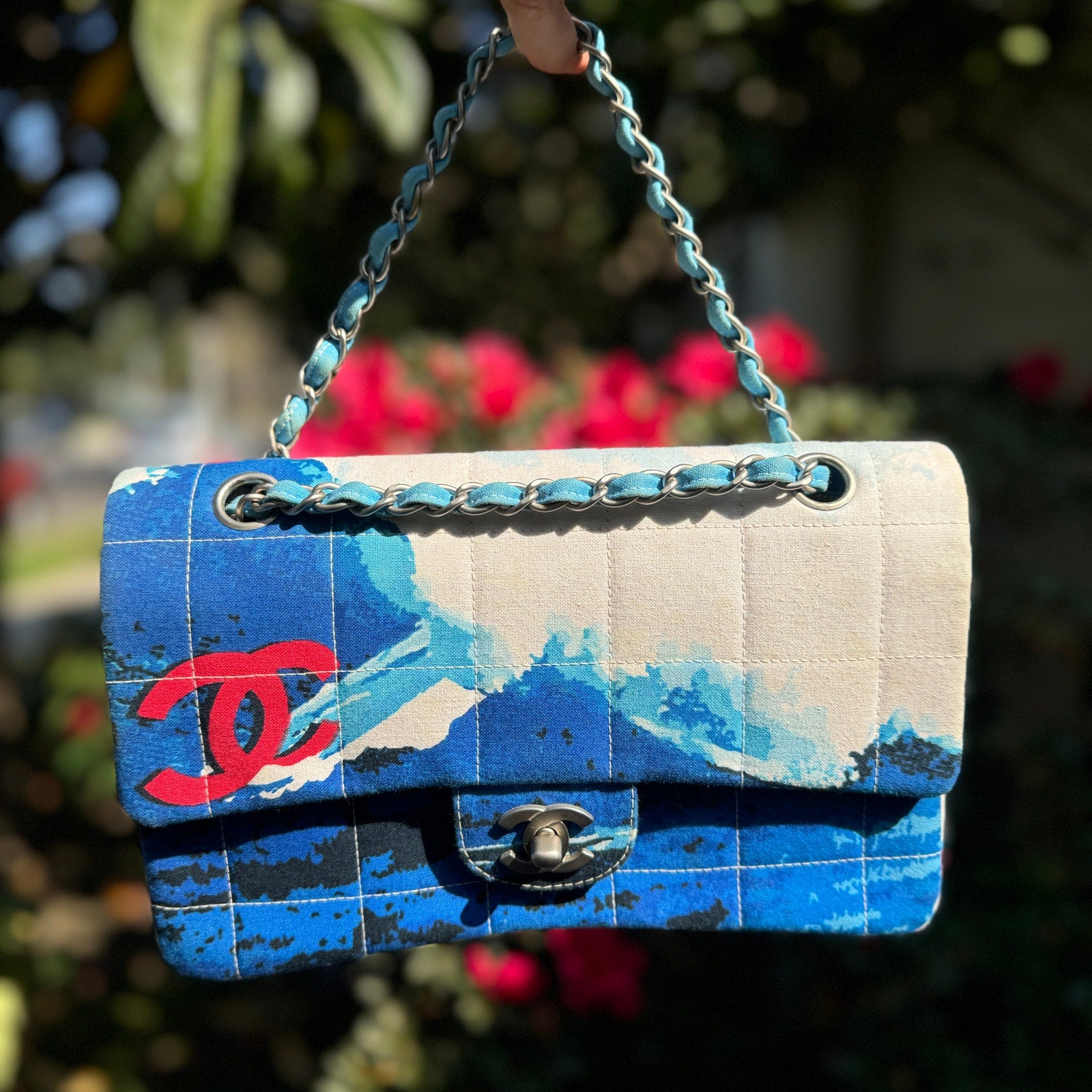 Chanel Surf line Choco Bar Vintage Flap Bag – Kueeny.com