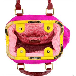 Louis Vuitton Pink Pony Hair Motard Cartoon Firebird Vintage Bag