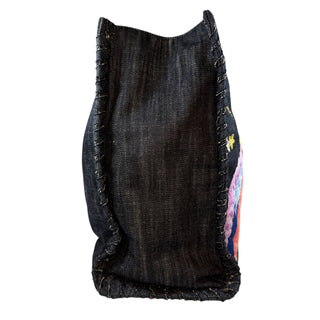Chanel Vintage Denim Embroidered Night Flight Tote Bag