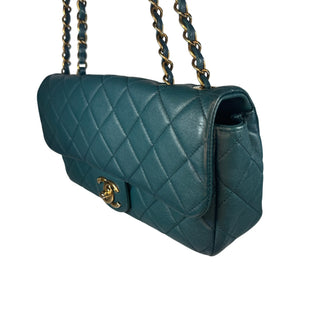 Chanel Quilted Teal Flap Bag