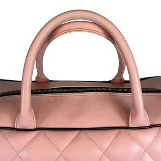 Chanel Vintage Pink Quilted Duffle Bag