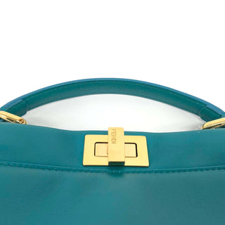 Fendi Teal Mini Peekaboo Bag