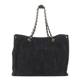 Chanel Vintage Denim Embroidered Night Flight Tote Bag