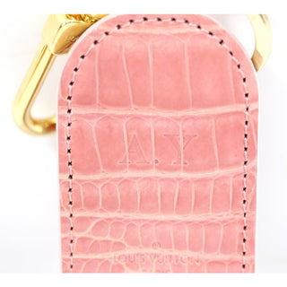 Louis Vuitton Pink Alligator Keychain