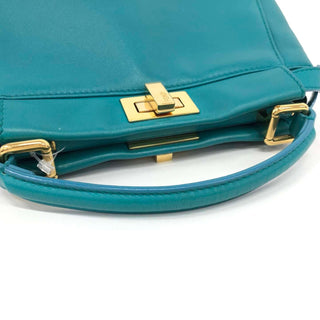 Fendi Teal Mini Peekaboo Bag