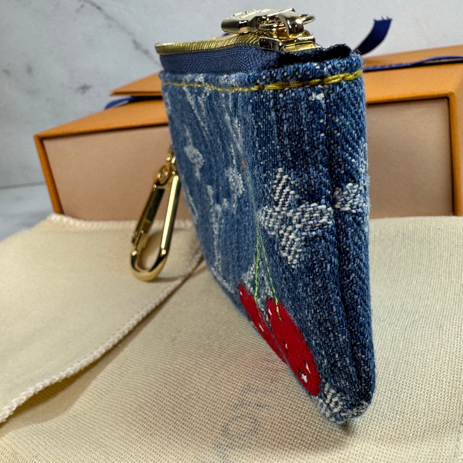 Louis Vuitton LV X TM Denim Cherry Key Pouch – Kueeny.com