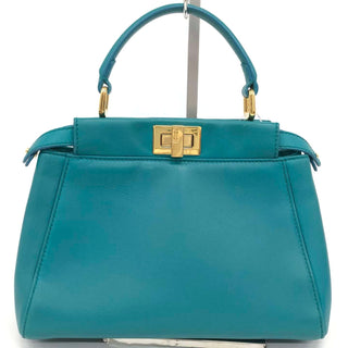 Fendi Teal Mini Peekaboo Bag