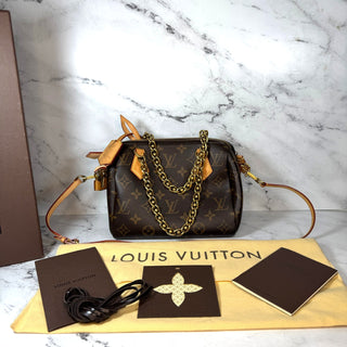 Louis Vuitton Monogram Chain Speedy 20 Bag