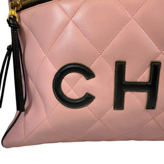 Chanel Vintage Pink Quilted Duffle Bag