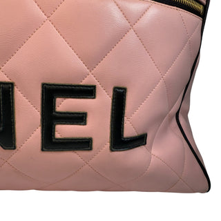 Chanel Vintage Pink Quilted Duffle Bag