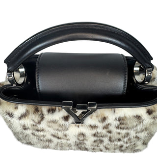 Louis Vuitton Snow Leopard Mink Fur Capucines BB Bag