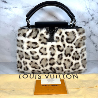 Louis Vuitton Snow Leopard Mink Fur Capucines BB Bag