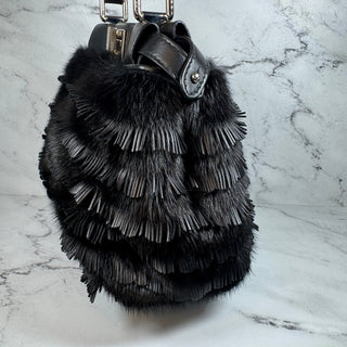 Fendi Mink Leather Fringe Peekaboo Bag