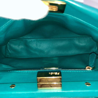 Fendi Teal Mini Peekaboo Bag