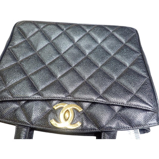 Chanel Caviar Vintage CC Quilted Tote Bag