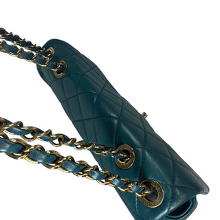 Chanel Quilted Teal Flap Bag