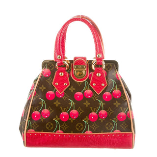 Louis Vuitton Cherry bag Monogram Cerises Lizard Sac Fermoir MM Murakami Exotic