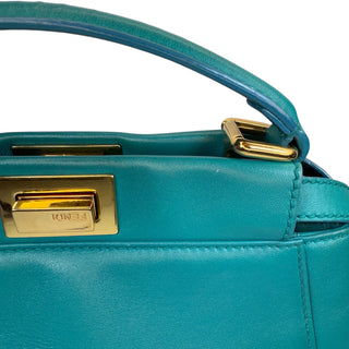 Fendi Teal Mini Peekaboo Bag