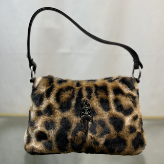 Chrome Hearts Leopard Faux Fur Chicken Nugget Bag