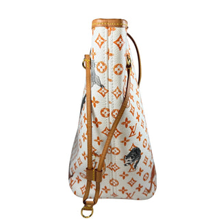 Louis Vuitton Catogram Neverfull Bag Ivory MM Grace Coddington Cat LV RARE tote