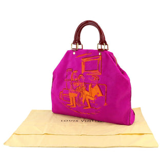 Louis Vuitton Pink Pony Hair Motard Cartoon Firebird Vintage Bag