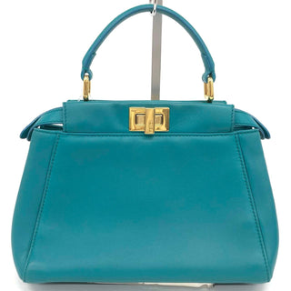 Fendi Teal Mini Peekaboo Bag