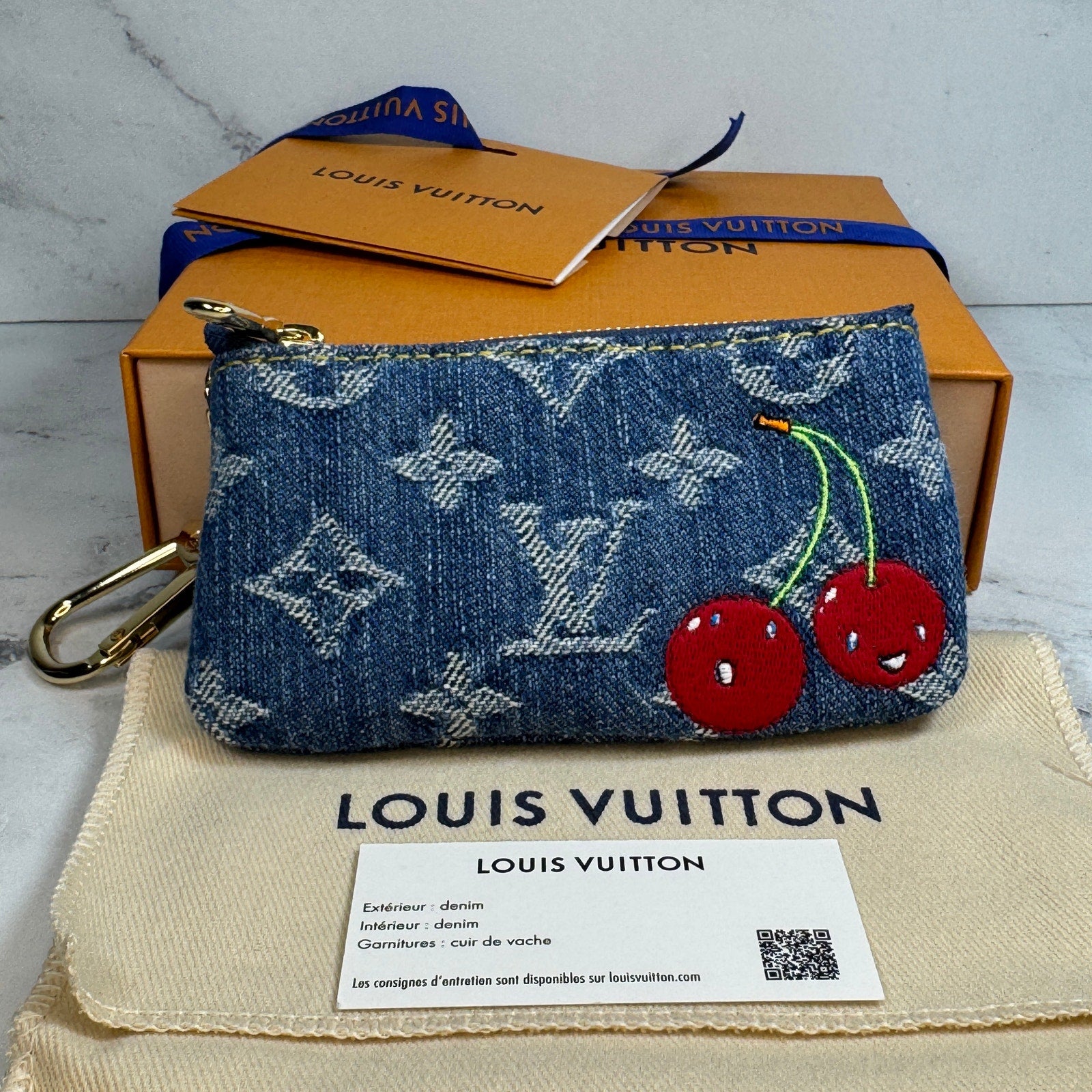 Louis Vuitton LV X TM Denim Cherry Key Pouch – Kueeny.com