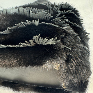 Fendi Mink Leather Fringe Peekaboo Bag