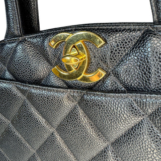 Chanel Caviar Vintage CC Quilted Tote Bag