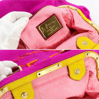 Louis Vuitton Pink Pony Hair Motard Cartoon Firebird Vintage Bag