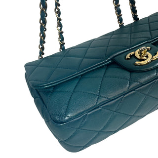 Chanel Quilted Teal Flap Bag