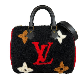Louis Vuitton Speedy Bandouliere Bag Monogram Giant Teddy Fleece