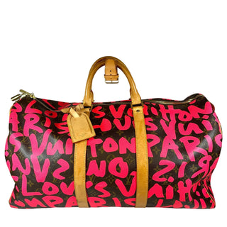 Louis Vuitton Graffiti Keepall 50 Fuschia