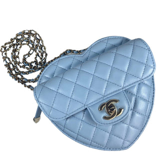 Blue Lambskin Chanel Bag