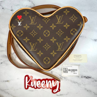 Louis Vuitton Coeur Heart Shape Monogram Game On Bag, Luxury, Bags &  Wallets on Carousell